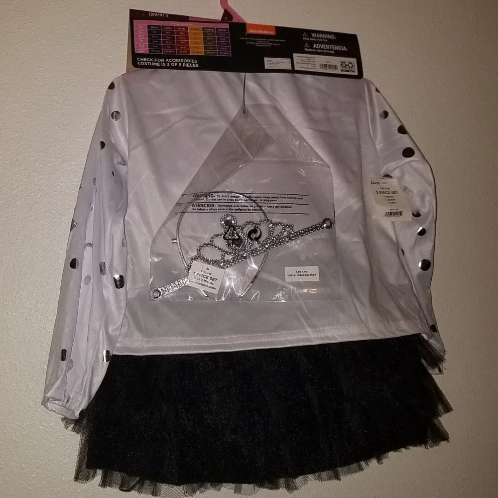 NEW That Girl Lay Lay Halloween Costume Girls Small 6-6X Dress Jacket Tiara